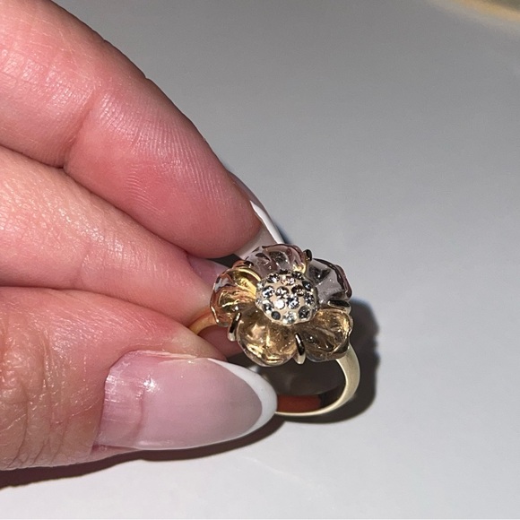 Swarovski Floral Motif Ring in Pink Crystal - Picture 8 of 16